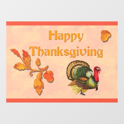 Happy Thanksgiving Window Cling Raamsticker (Vel)
