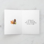 Happy Thanksgiving Wishes Kaart (Binnen)