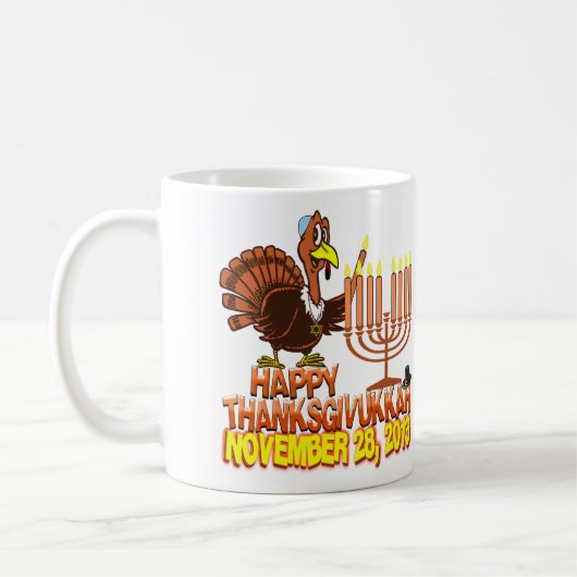 Happy Thanksgivukkah Coffee Mok (Links)