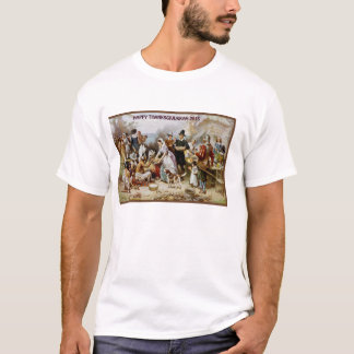 HAPPY THANKSGIVUKKAH JEWISH AMERICAN PRIDE PILGRIM T-SHIRT