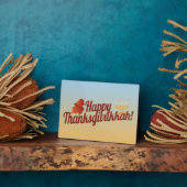 Happy Thanksgivukkah Menorah/Leaf Fotoplaat (Zijkant)
