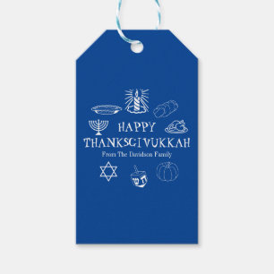 Happy Thanksgivukkah Thanksgiving Hanukkah bevoord Cadeaulabel