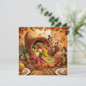 HAPPY THANKSGIVY DAY FEESTDAGENKAART (Staand voorkant)