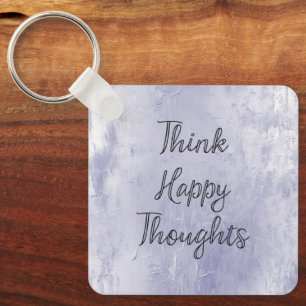 Happy Thoughts Dusty Lavender Paarse Sleutelhanger