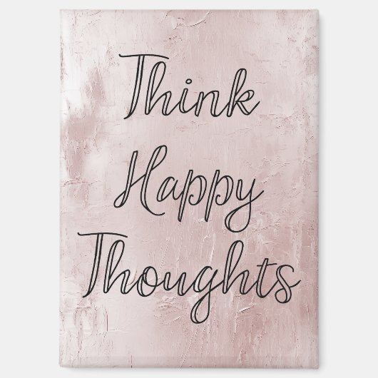 Happy Thoughts Dusty Roos Blush Pink Magneet (Voorkant)