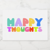 Happy Thoughts Voedselcontainer Etiket (Enkel label)