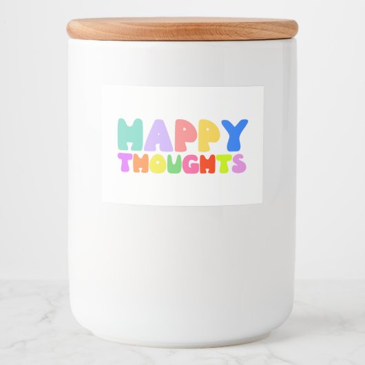 Happy Thoughts Voedselcontainer Etiket (Voorkant)
