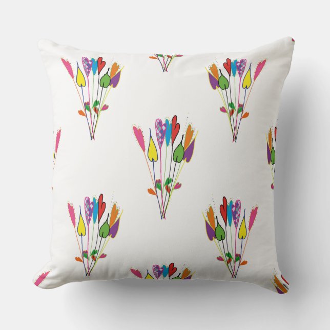 Happy Throw Cushion 41 cm x 41 cm Kussen (Voorkant)