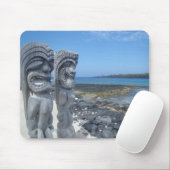 Happy tiki standbeeld Hawaiian mousepad Muismat (Met muis)