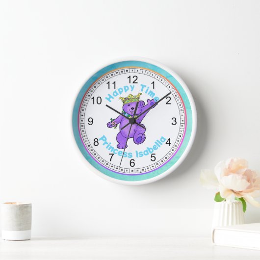 Happy Time dansend Teddy Bear Large Clock (Huis)