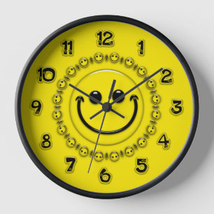 Happy Time Face Clock