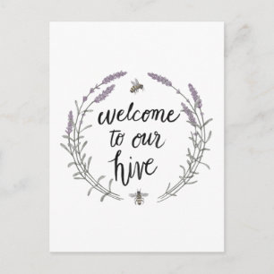 Happy to bee Home Words II   Welkom bij onze Hive Briefkaart