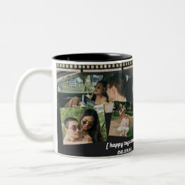 Happy Together – gepersonaliseerde foto-Mok met 3  Tweekleurige Koffiemok