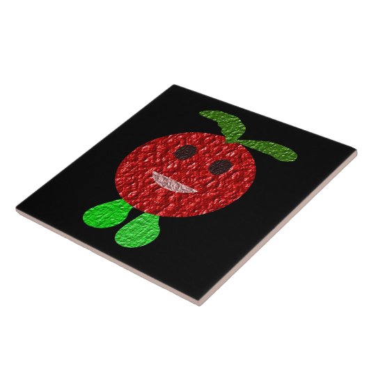Happy Tomato Tile Tegeltje (Zijkant)