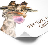 Happy Tongue Giraffe Out Funny Photo Print (Coin)