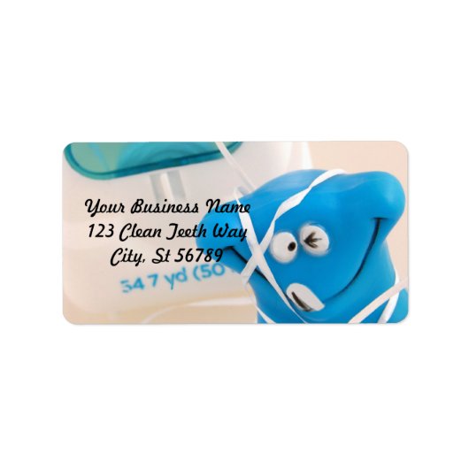 Happy Tooth adreslabel Etiket (Voorkant)