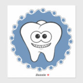 Happy Tooth Blue Sticker (Vel)