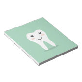 Happy Tooth cartoon tandarts die tandenborstel bor Notitieblok (Schuin)