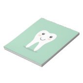 Happy Tooth cartoon tandarts die tandenborstel bor Notitieblok (Gedraaid)