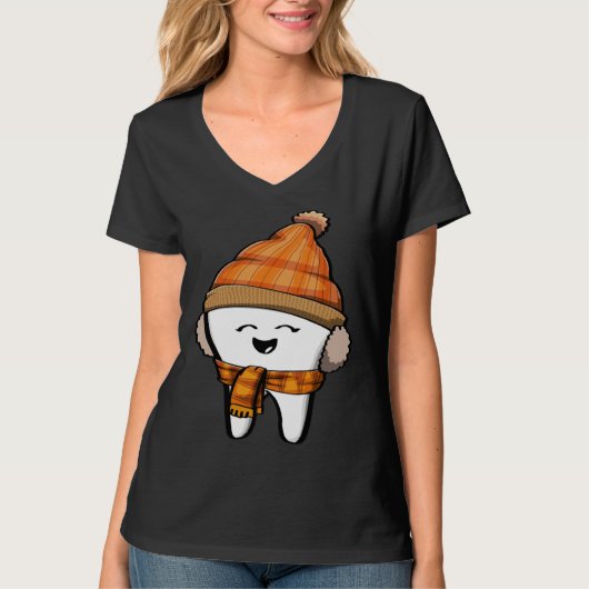 Happy Tooth fall Brush Them All Funny Milk Teeth F T-shirt (Voorkant)