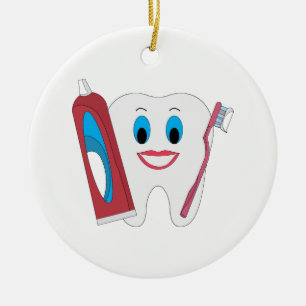 Happy Tooth Keramisch Ornament