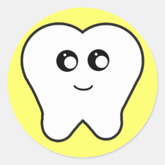 Happy Tooth Ronde Sticker