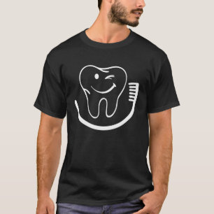 Happy Tooth Toothborstel Dentist Assistant Hygieni T-shirt