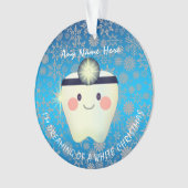 Happy Tooth White Kerstmis Ornament (voorkant)