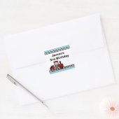 Happy Tracks Choo Choo Vierkante Sticker (Envelop)
