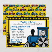 Happy Tracks Railroad Invitation (Devant / Derrière)