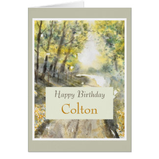 Happy Trails Happy Birthday Personalize Name Kaart