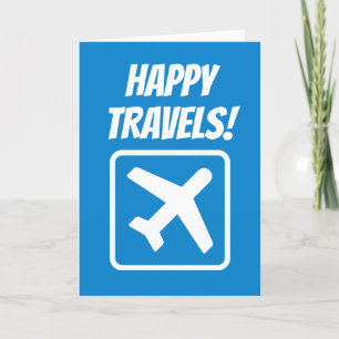 Happy Travels vaarwel wenskaart Kaart