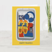 Happy Travels Vliegtuiglade Esthetisch Kaart (Voorkant)