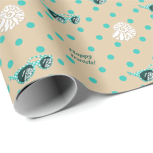 Happy Travels Zonnebril Schelp Turquoise Stippen Cadeaupapier