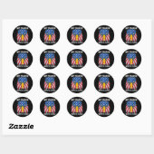 Happy Treasday Independence Day Fun 4th of July Ronde Sticker (Vel)