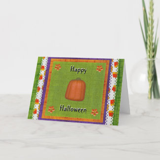 Happy Treat vulde Halloween Candy Corn Pumpkin Kaart