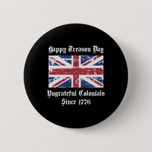 Happy Tredendag Ondankbaar koloniale Shirt 4e dag Ronde Button 5,7 Cm