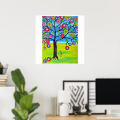 Happy Tree, Boom van het leven, Mexicaanse volksst Poster (Thuiskantoor)
