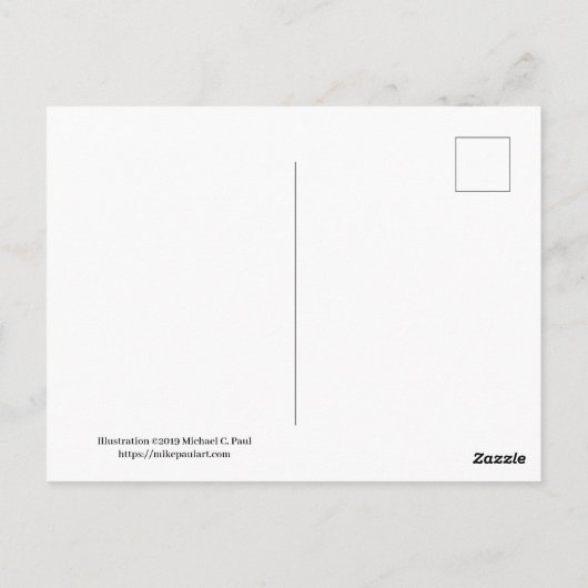 Happy Tree-sleuf Briefkaart (Achterkant)