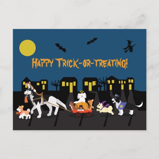 Happy Trick of Treating. Briefkaart (Voorkant)