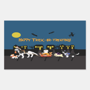 Happy Trick of Treating. Rechthoekige Sticker