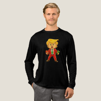 Happy Trump Funny Trump Bull Bear Trump Meme Chibi Tri-Blend Shirt