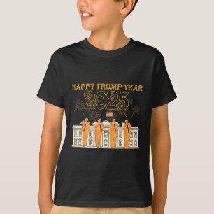 Happy Trump Year Party 2025 Witte Huis nieuwe pres T-shirt