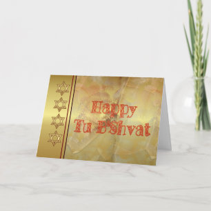 Happy Tu B'Shvat Tu bishvat Joodse feestdag Feestdagen Kaart