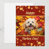 Happy Turkey Day Groeten Kaart (Voorkant / Achterkant)