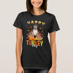 Happy Turkey Day Pitbull Thanksgiving Day T - shir T-shirt