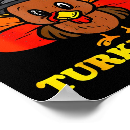 Happy Turkey Day Shirt Schattige Little Pilgrim Th Poster (Hoek)