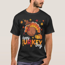Happy Turkey Day Thanksgiving Familie Pyjama Herfs T-shirt