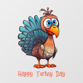 Happy Turkey Day Window Cling Raamsticker (Vel)