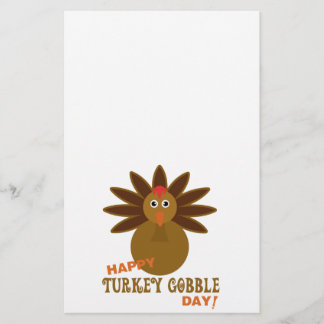 Happy Turkey Gobble Day Thanksgiving Briefpapier